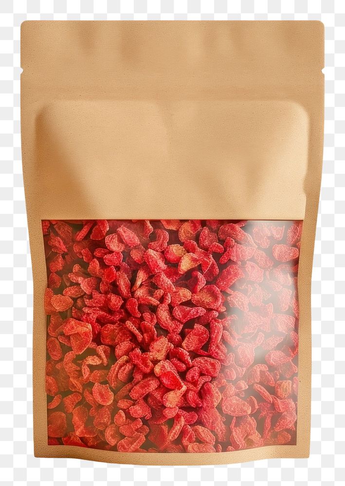 PNG  Paper pouch packaging mockup plant petal bag.