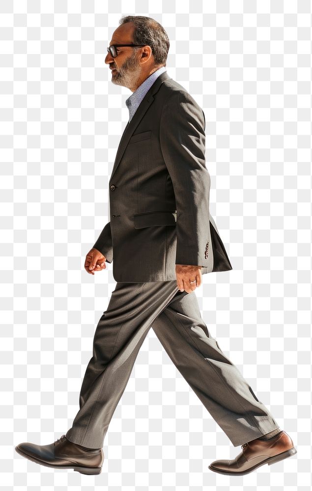 PNG Glasses walking blazer tuxedo.
