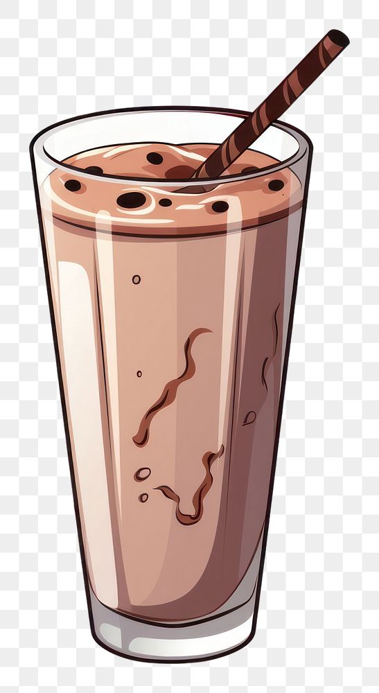 PNG  Chocolate milk milkshake smoothie drink.