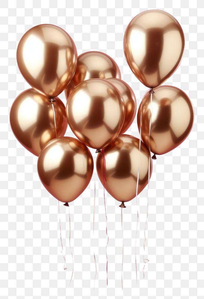 PNG Photo of a foil balloons gold pink celebration.