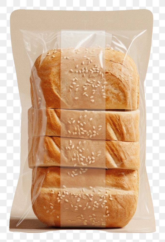 PNG  Bread packaging mockup food freshness baguette.