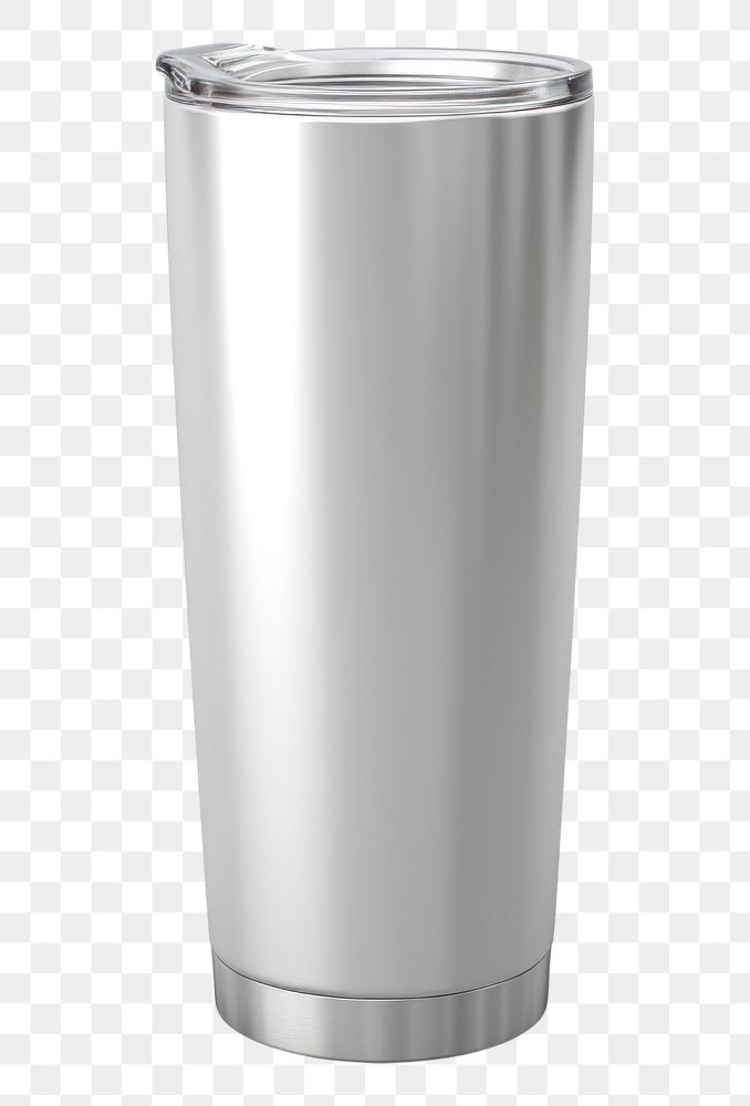 PNG Refreshment cylinder silver bottle.