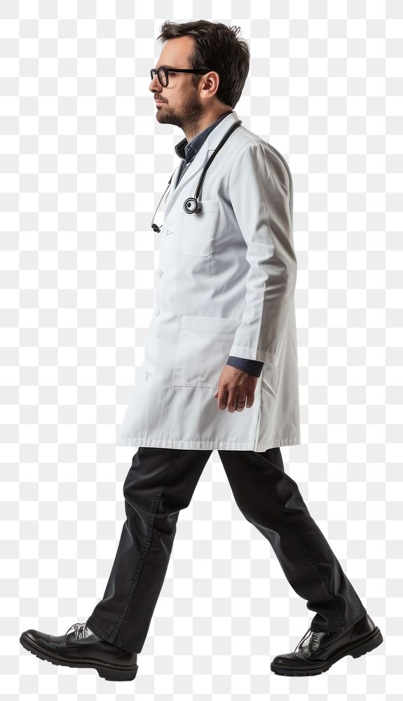PNG Adult stethoscope outerwear overcoat.