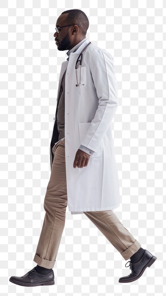 PNG Adult coat outerwear physician.