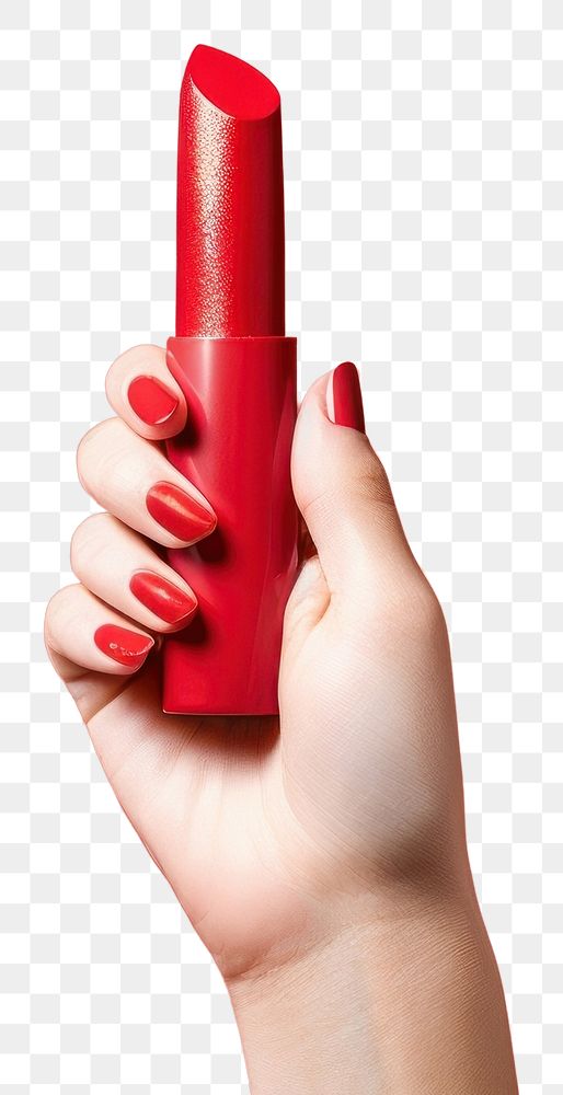 PNG Cosmetics lipstick hand fingernail.