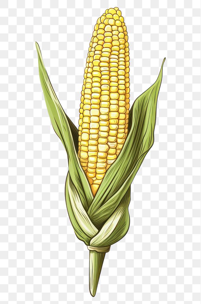 PNG  Corn plant food white background.