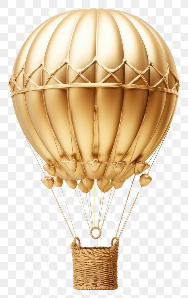 PNG Busket balloon aircraft vehicle gold.