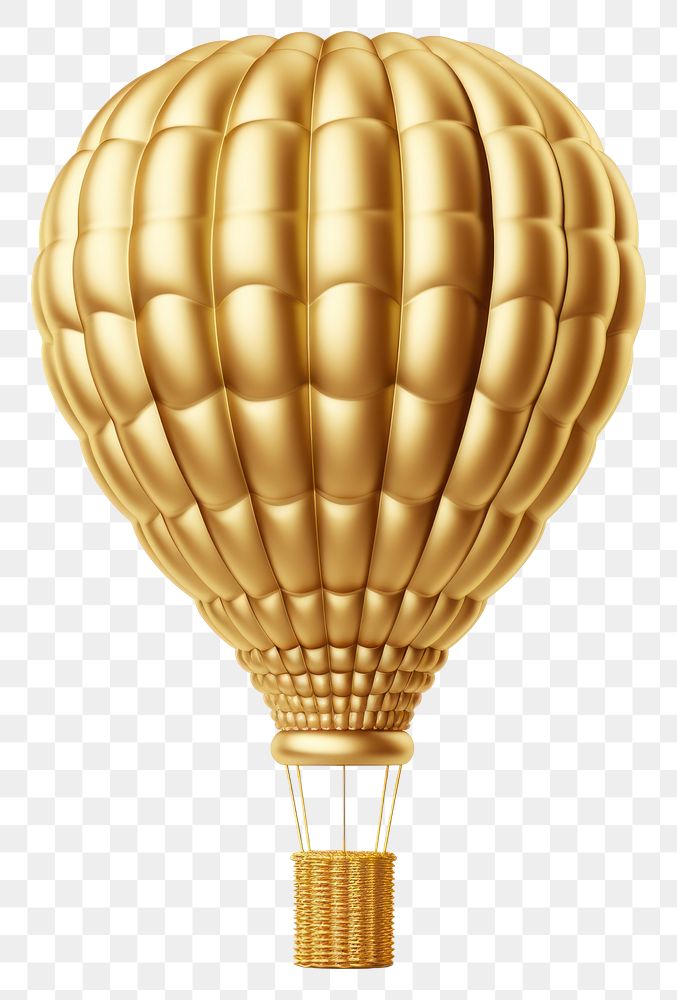 PNG Simple busket balloon aircraft gold white background.