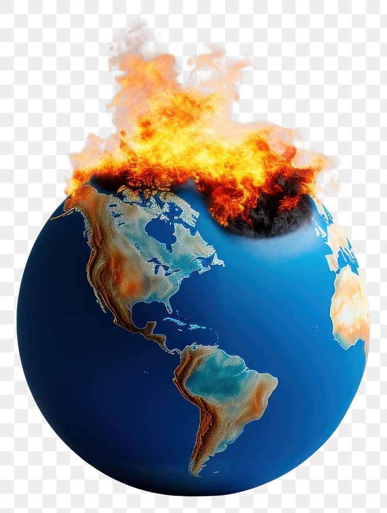 PNG Planet space globe fire.