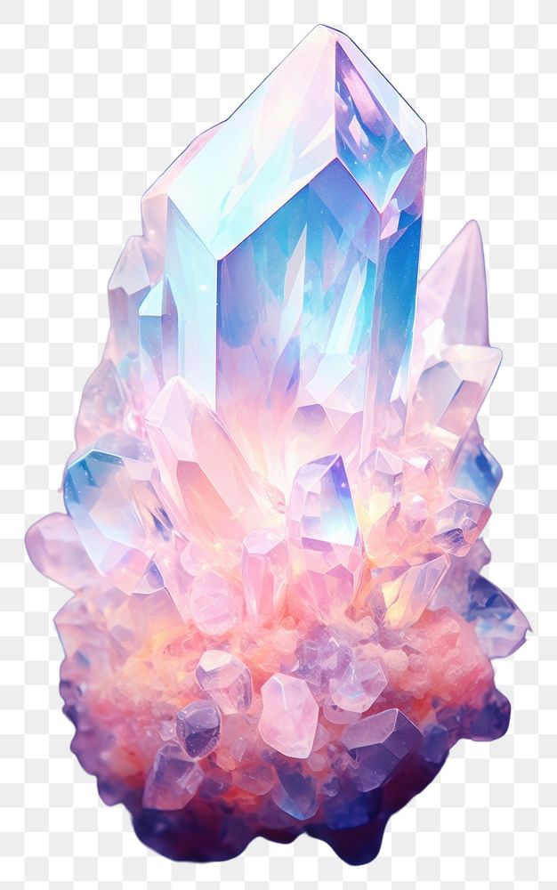 PNG Crystal stone mineral quartz illuminated.