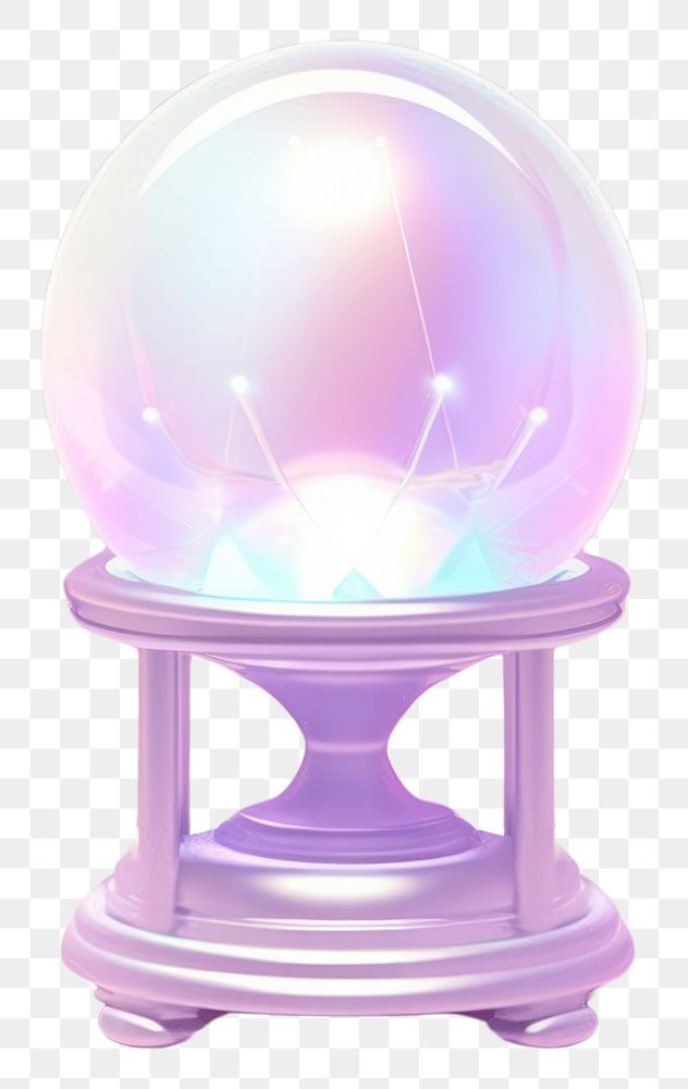PNG Minimal crystal magic ball bell lighting illuminated technology.