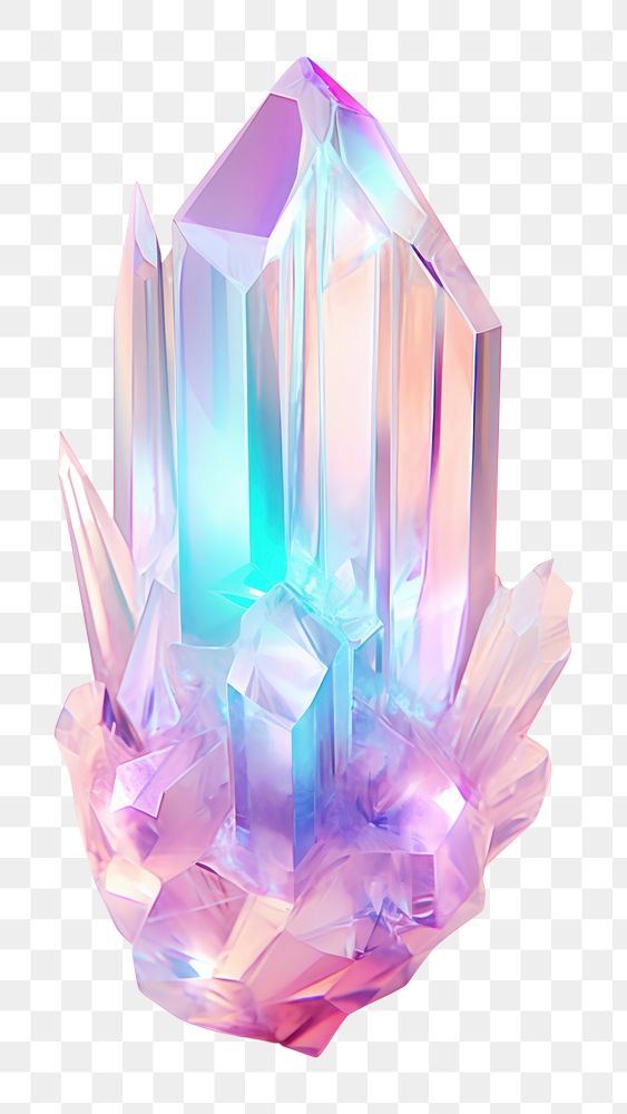 PNG Neon Crystal gemstone quartz crystal mineral jewelry.