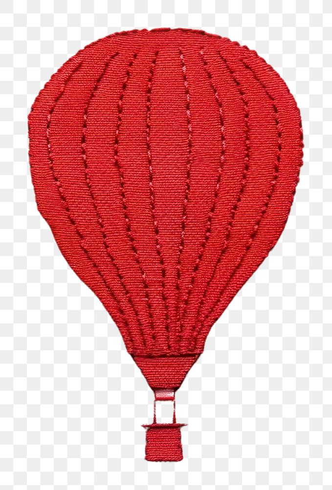 PNG  Balloon in embroidery style aircraft transportation celebration.