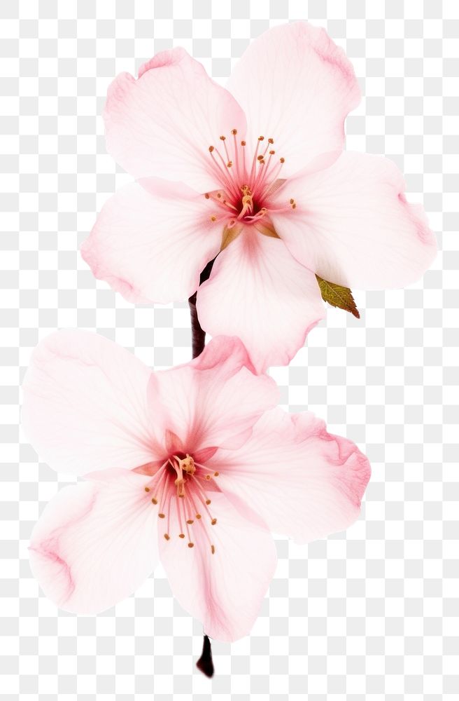 PNG  Real Pressed a Cherry Blossom flowers blossom petal plant.