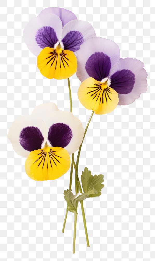 PNG  Real Pressed a Pansy flowers pansy plant inflorescence.
