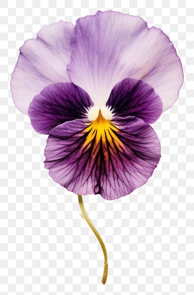 PNG  Real Pressed a Pansy flowers pansy petal plant.