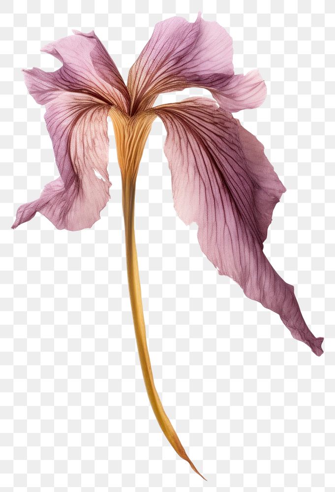 PNG  Real Pressed Iris flower petal plant iris.