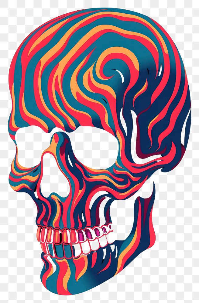 PNG A skull art creativity darkness. AI generated Image by rawpixel.