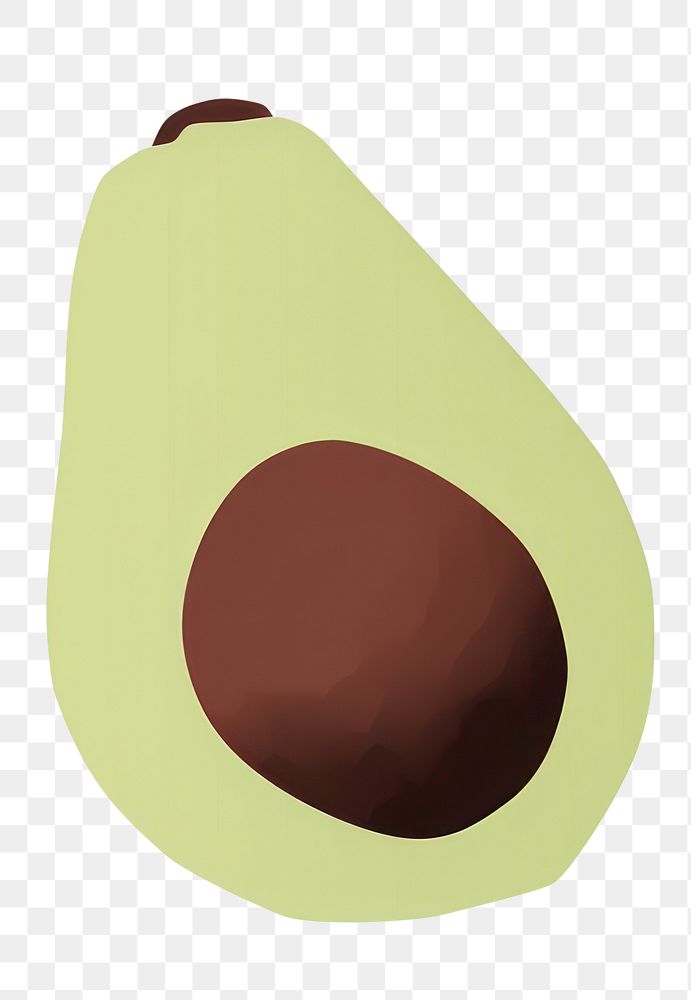 PNG Avocado minimalist form food white background freshness.