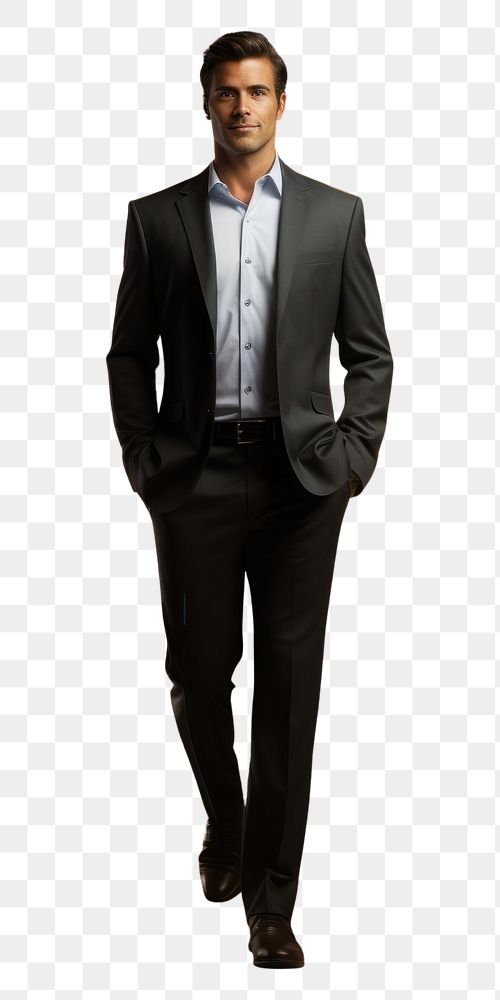 PNG Businessman portrait standing tuxedo. 