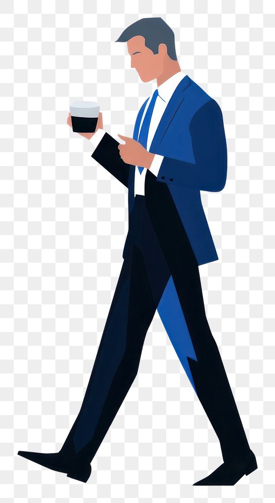 PNG Businessman walking holding tuxedo. AI generated Image by rawpixel.
