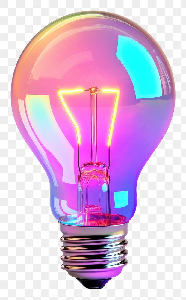 PNG Light bulb lightbulb white background illuminated.
