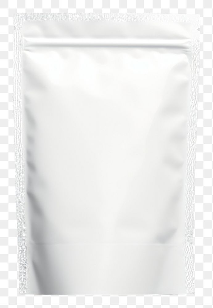 PNG Coffee pouch packaging mockup crumpled absence white.