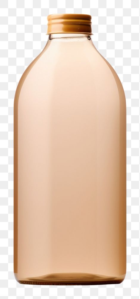PNG Brown glass bottle mockup white background refreshment drinkware.