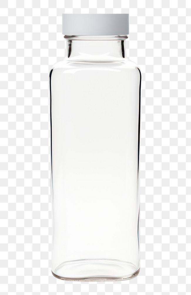PNG Glass bottle mockup white background refreshment laboratory.