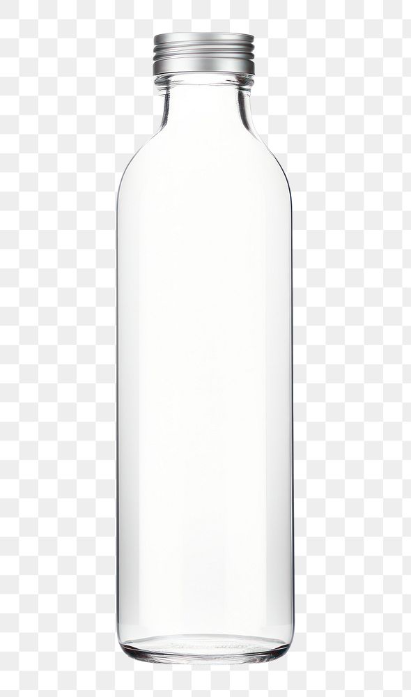 PNG Glass bottle mockup white background refreshment transparent.