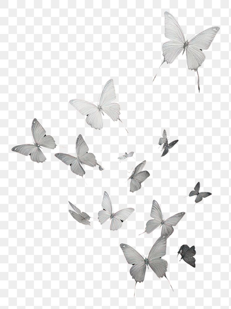 PNG  Photography of butterflies dancing animal flying white.