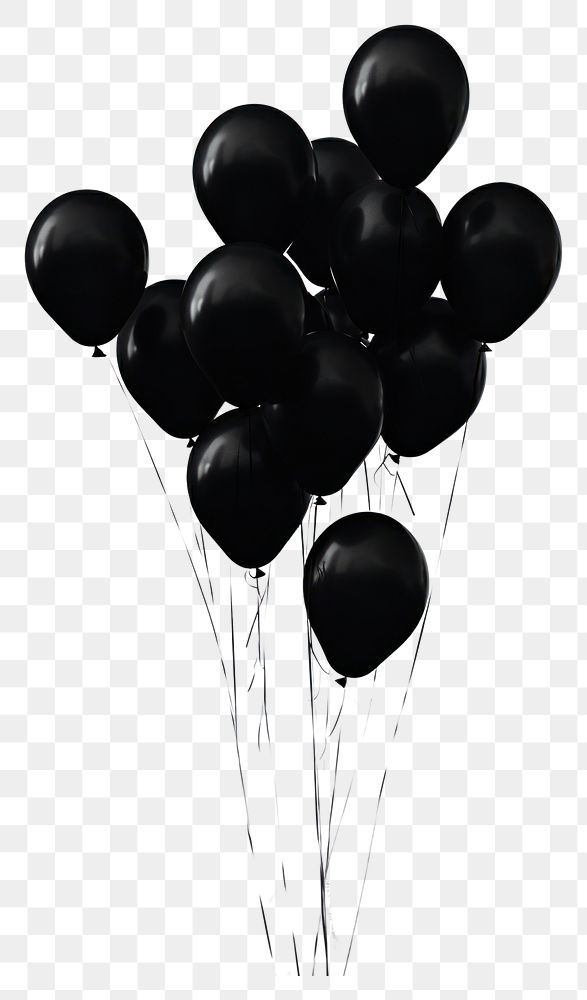 PNG  Photography of balloons on the sky monochrome black celebration.