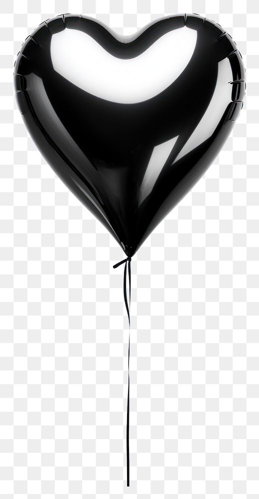PNG  Photography of balloon heart shape monochrome black celebration.