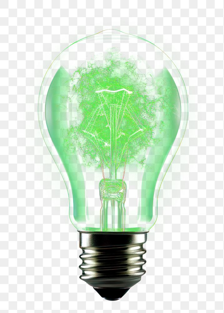 PNG Lightbulb technology green electricity.