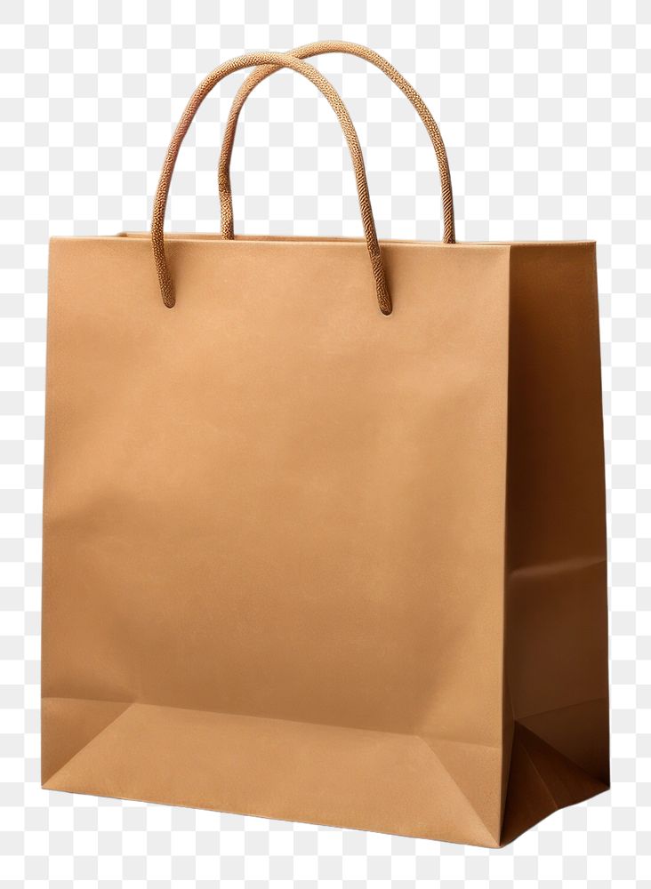 PNG Brown paper bag mockup handbag brown accessories.
