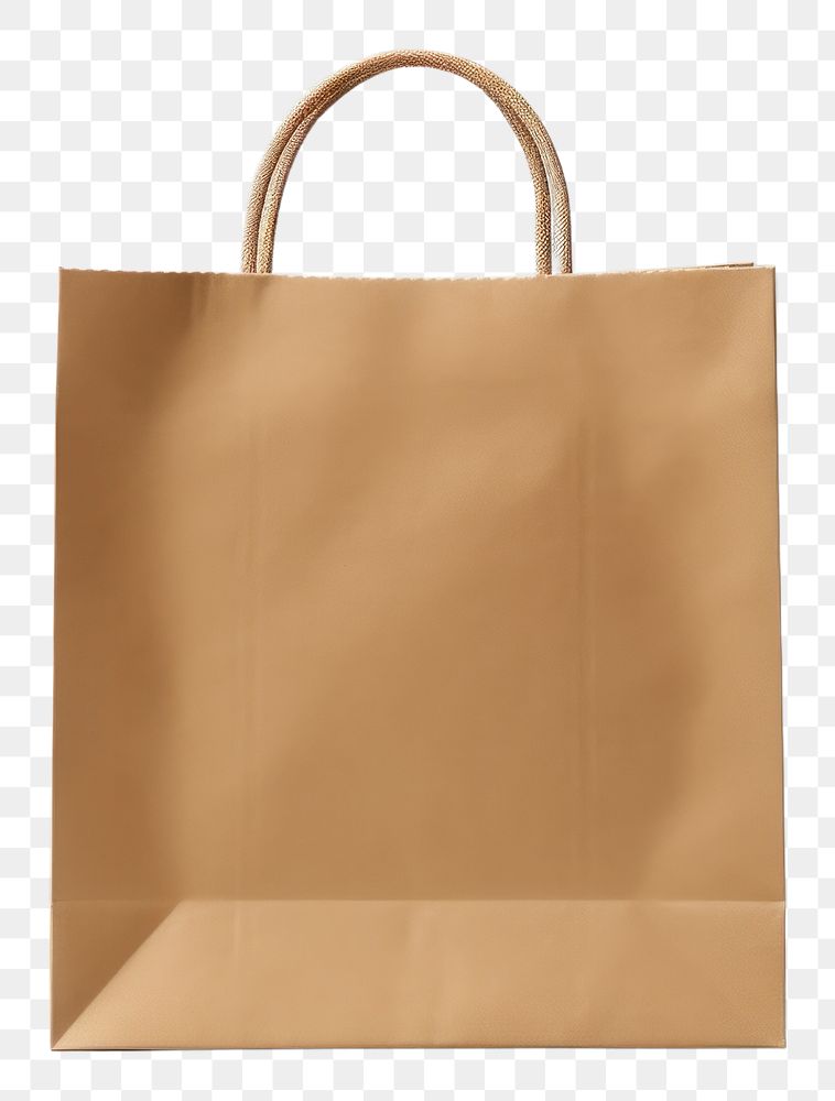 PNG Kraft paper bag mockup handbag white background accessories.