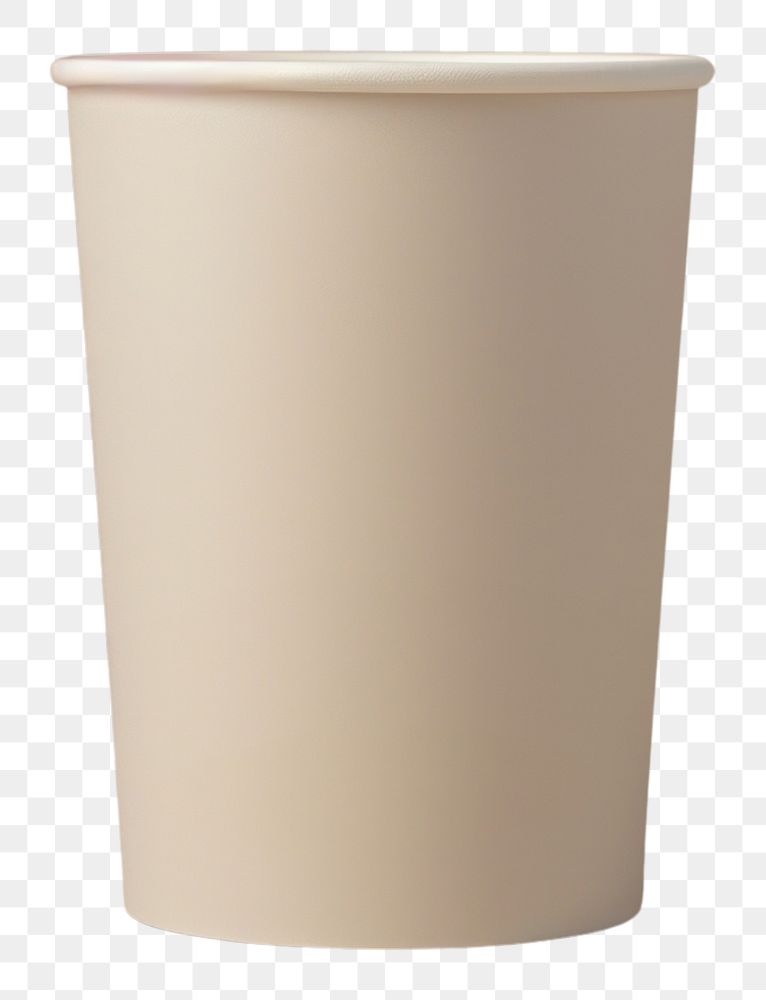 PNG Paper cup packaging mockup porcelain cylinder studio shot.