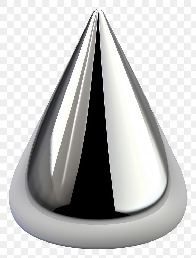 PNG Silver shape shiny cone.