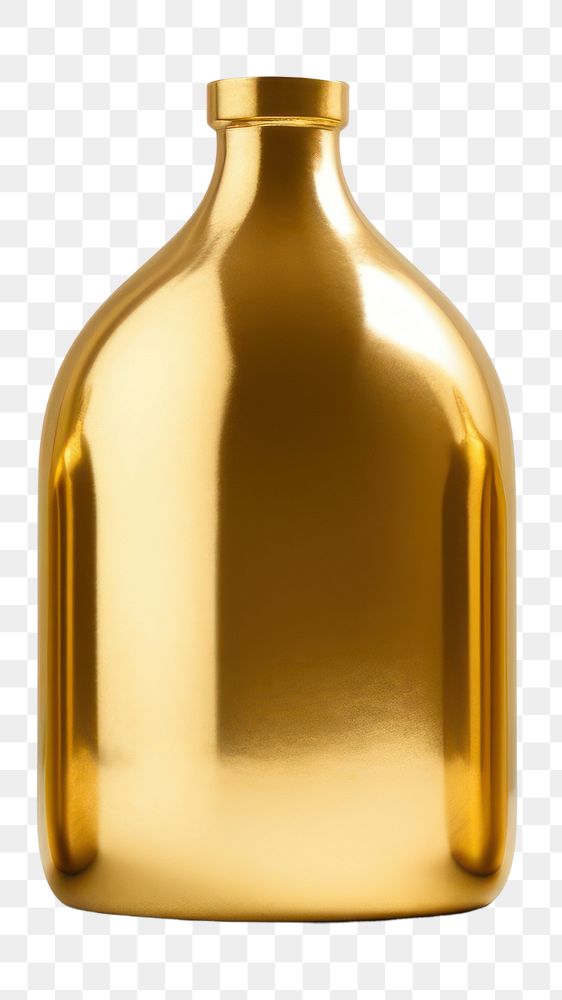 PNG Bottle bottle gold white background.