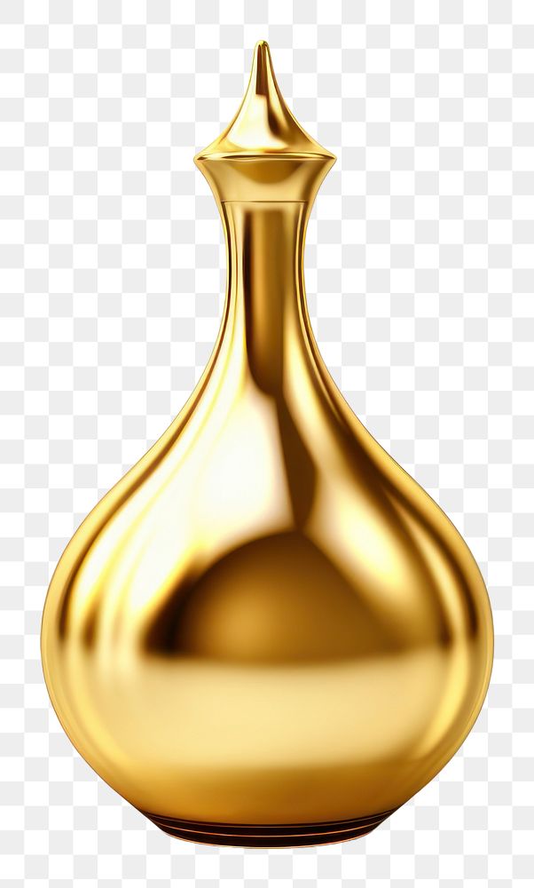 PNG Bottle bottle vase gold.