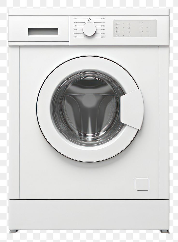 PNG White washing machine appliance dryer convenience.