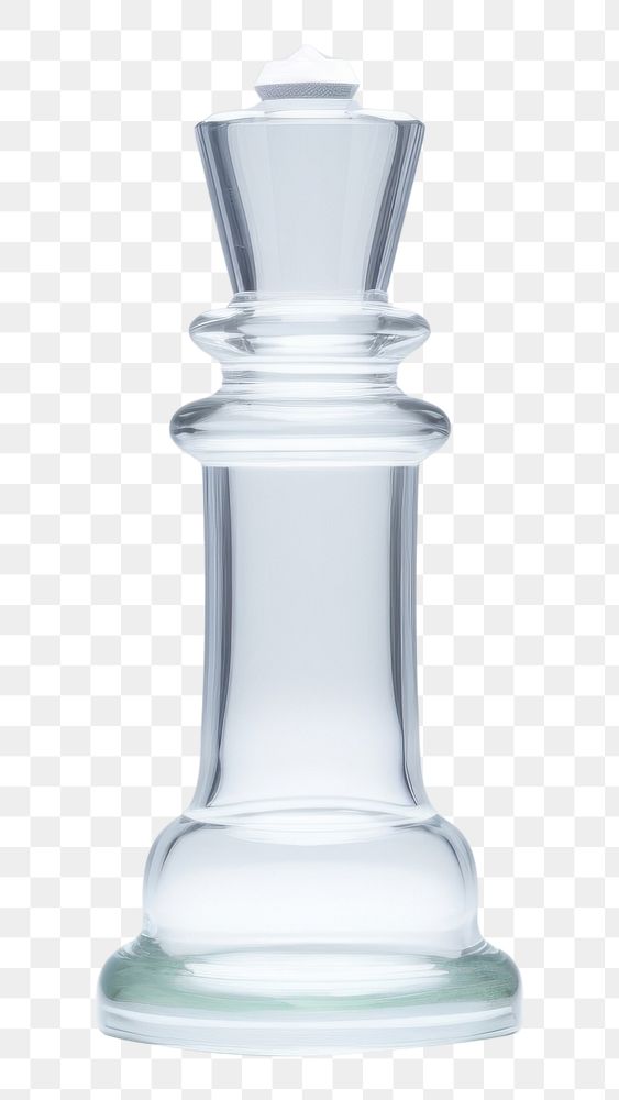 PNG Chess king shape glass minimal transparent white white background.