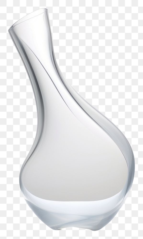 PNG Vase curve no color transparent glass simplicity drinkware.