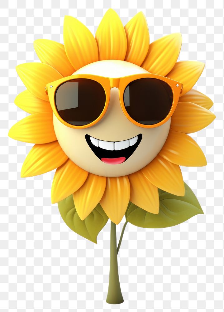 PNG Sunflower sunglasses outdoors smiling.