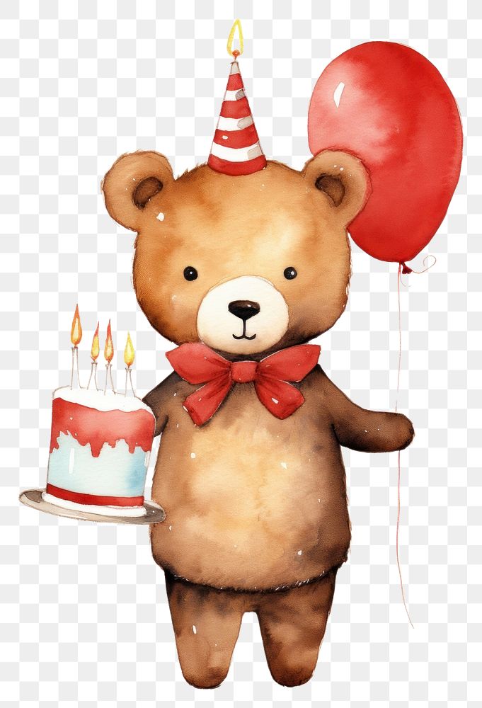 PNG  Bow cake birthday balloon.