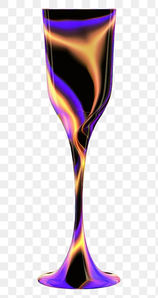 PNG  A champagne glass purple drink black background.