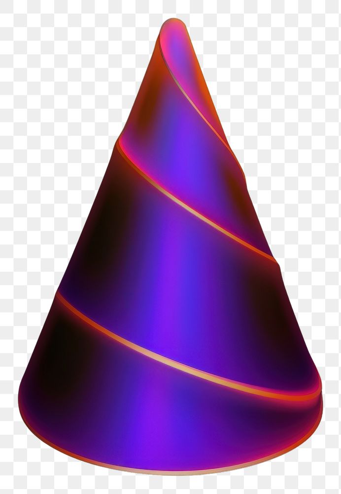 PNG  A cone shape technology lighting purple.