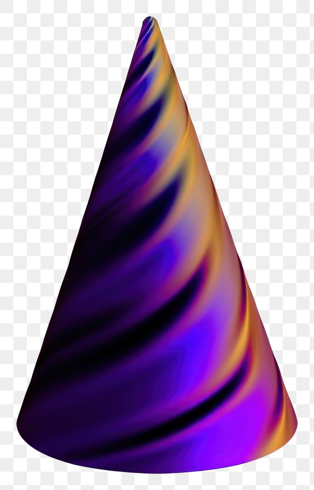 PNG  A cone shape purple black background single object.