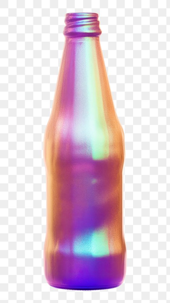 PNG  A holography beer bottle drink white background single object.