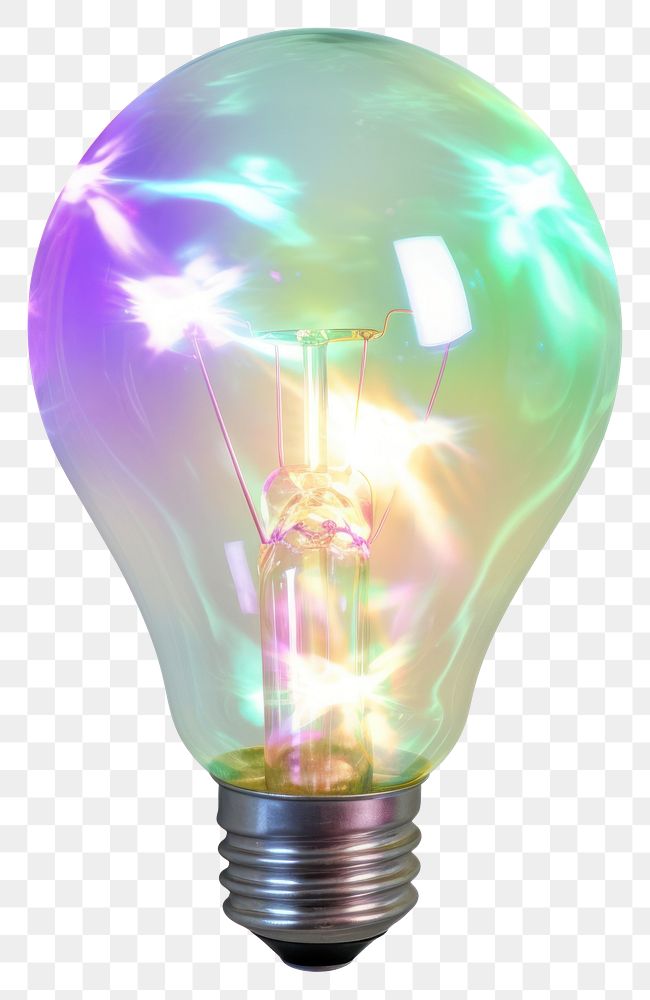 PNG  A holography light bulb lightbulb white background single object.